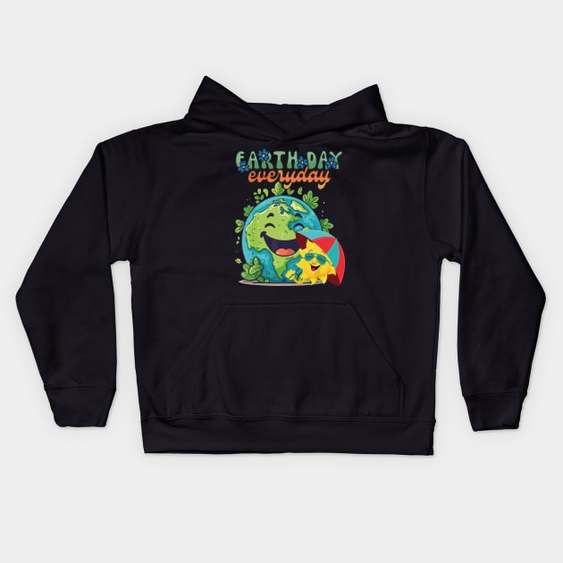 Happy Earth Day Everyday Kids Hoodie by rhazi mode plagget